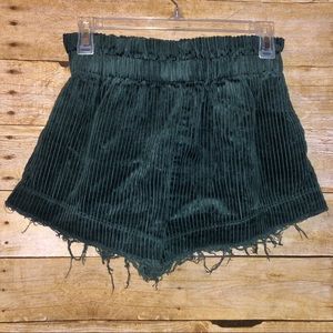 Urban Outfitters emerald cotton shorts